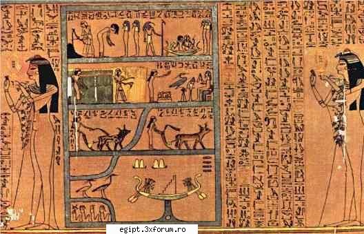 cartea egipteana mortilor papyrus (a) lady anhai decorated position adoration (b)the lady anhai with